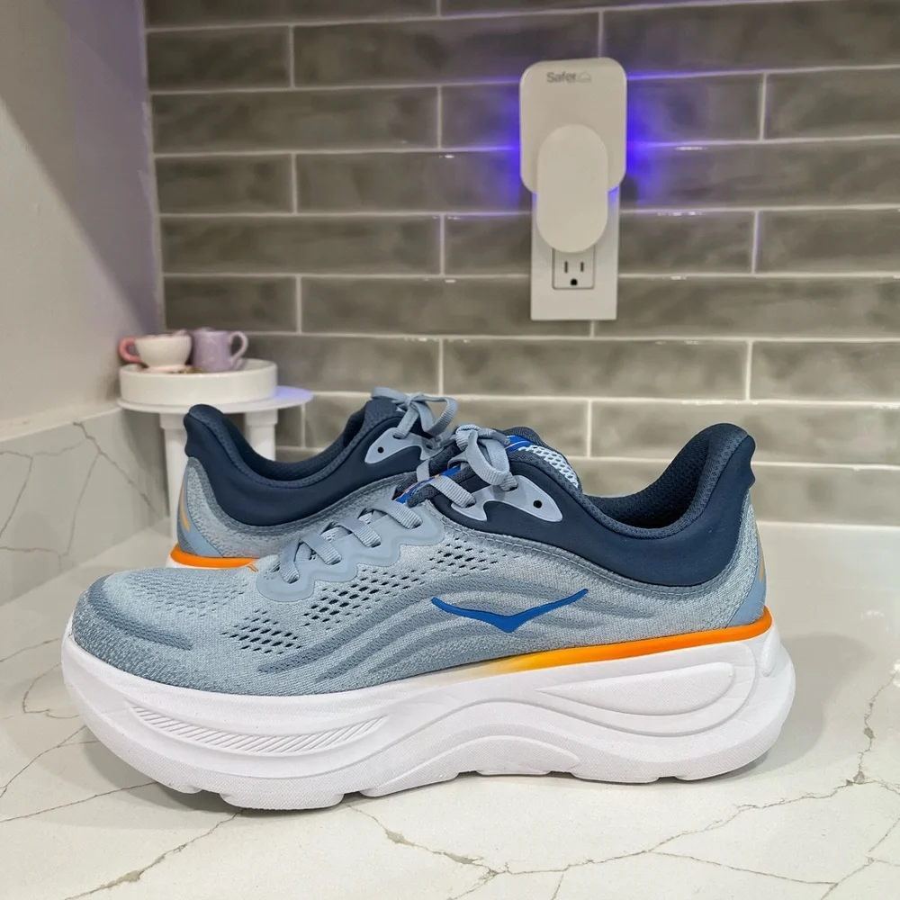 Hoka Bondi 9 Running Shoes. Men’s Size 10D Color Drizzle / Downpour - Picture 4 of 9